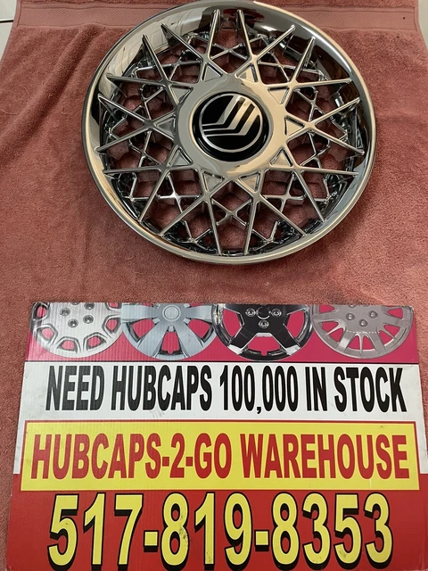 1998-02 Mercury 16” 1 Oem Chrome New Old Stock Bolt On Hubcap Beautiful #7007A
