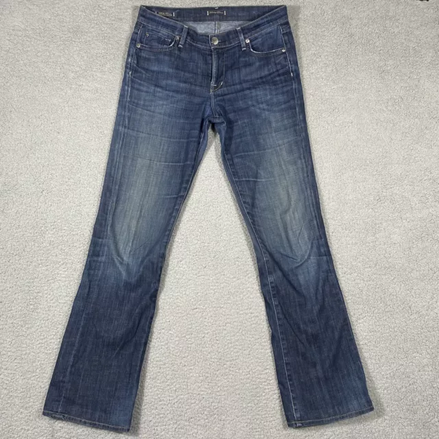 Women's Fidelity Denim Bella Donna Mid Rise Boot Cut Jeans Sz 28 X 34 Blue