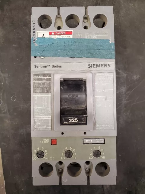 HFD63F250 225a Trip Siemens Breaker