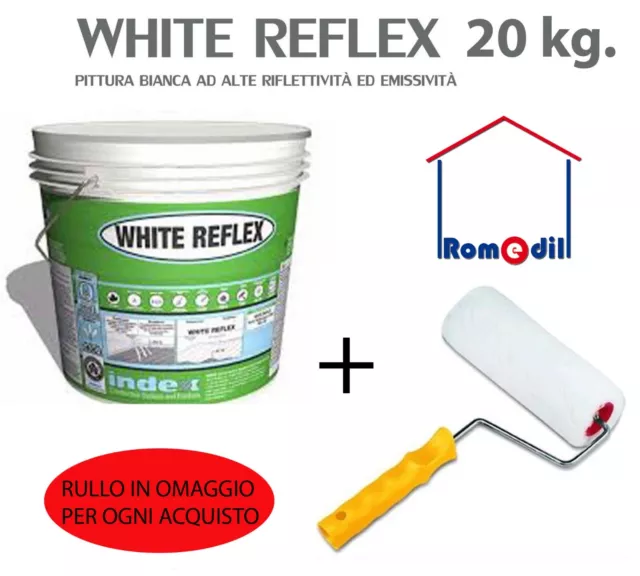 WHITE REFLEX Pittura bianca riflettente terrazze tetto isolante termico tegole