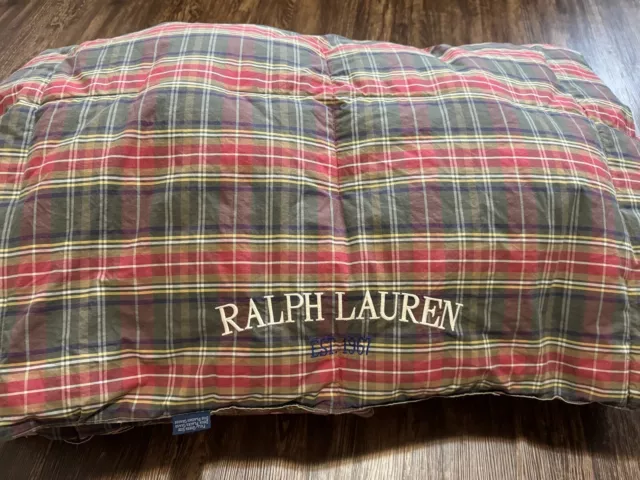 RARE Ralph Lauren Polo Full Queen Plaid Down Filled Comforter Madras
