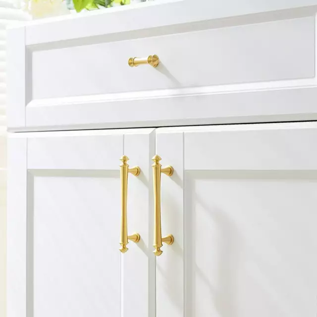 Brushed Brass Dresser Handles Drawer Pulls Handles Kitchen Cabinet Pulls Handle 3