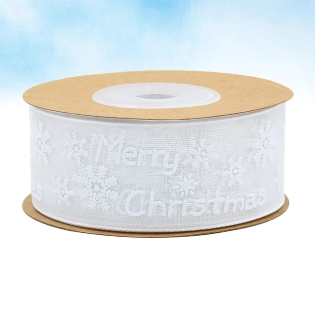 2x Geschenk Verpackung Band Schneeflocke Grosgrain-Band Diy Handwerk Band 10