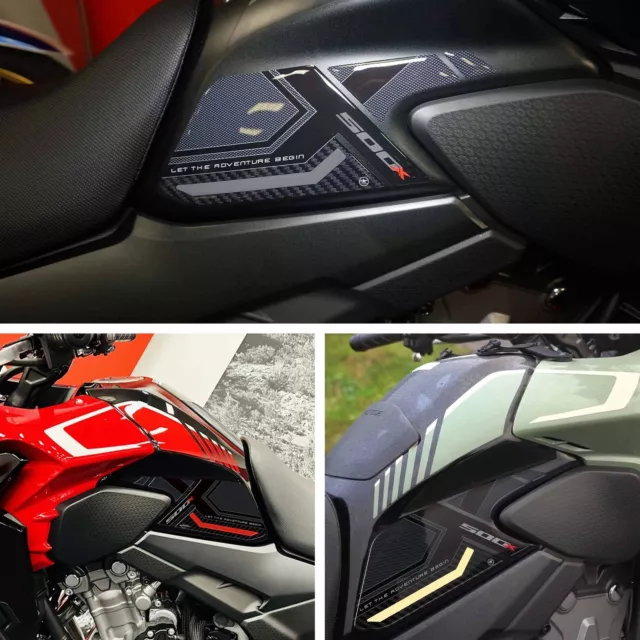 Adesivi 3D Protezioni Laterali serbatoio compatibili con Honda CB500X 2022-2023
