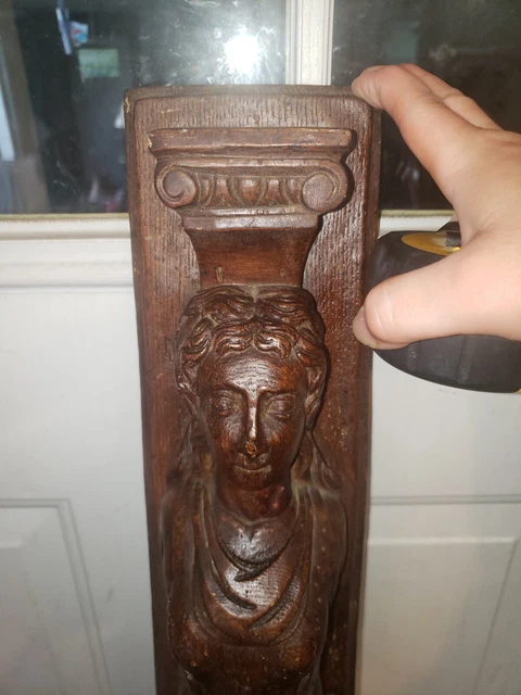 Antique Carved Column Pillar