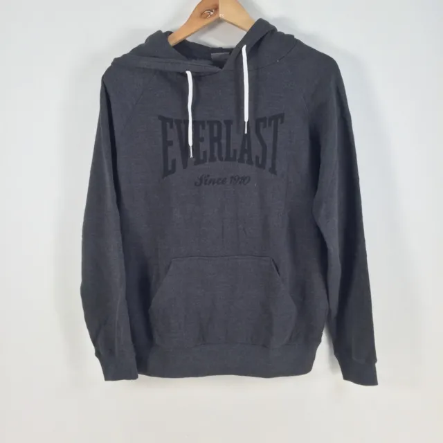 Everlast womens jumper size 10 charcoal grey hooded long sleeve 057515