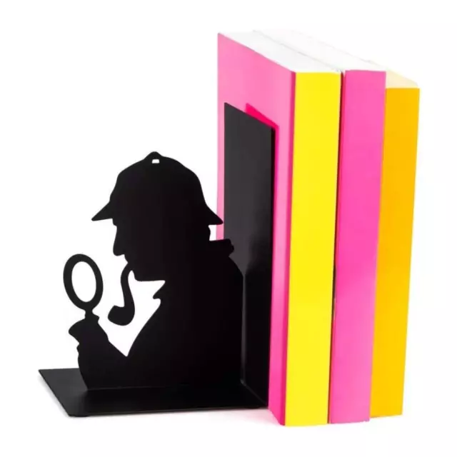 Fermalibri reggi libri Bookend in metallo con base modello Sherlock