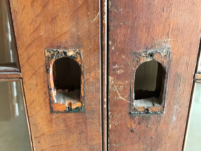 Antique Pair 15 Lite Wood 37x90 French Pocket Doors Room Divider Old VTG 239-23B 2