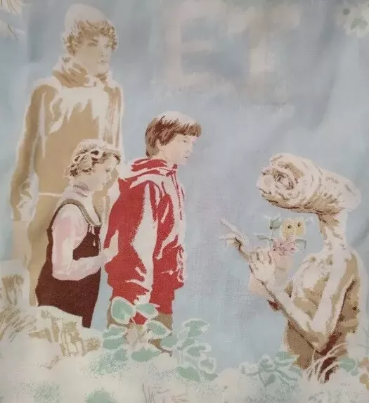 E.T. 1982 vintage Juego de sábanas planas y ajustadas para película ET tela cortadora alienígena