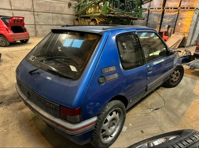1991 Peugeot 205 1.9 GTI Miami blue barn find project 1991 Peugeot 205 1.9 GTI Miami blue barn find project