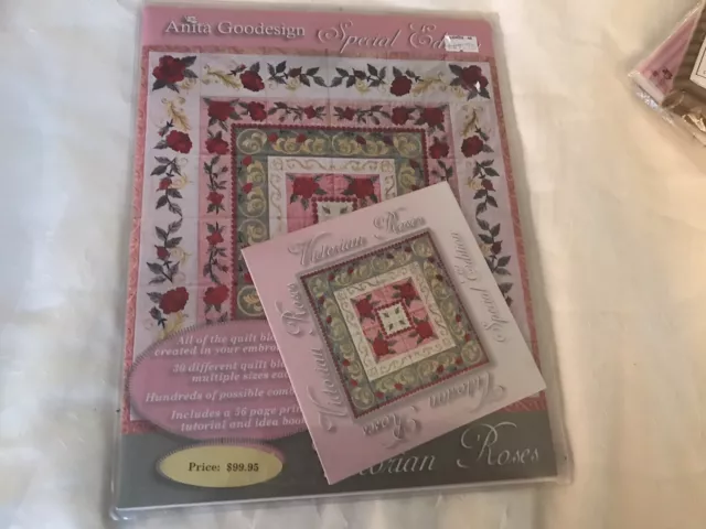 Anita Goodesign Machine Embroidery Original CD  Victorian Roses unused