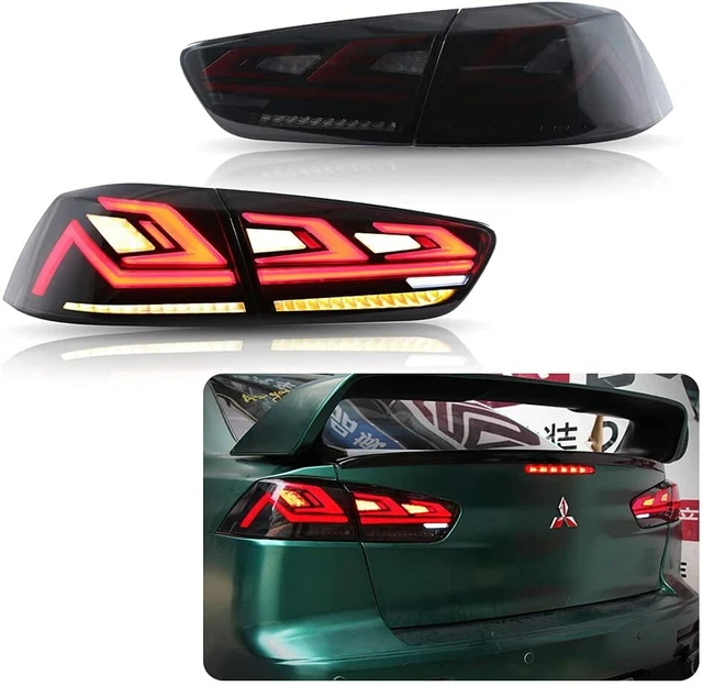 LED Tail Lights For Mitsubishi Lancer 2008-2022 EVO X Sequential Animation Lamps