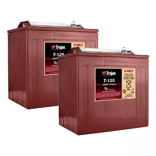 2 x 6V 240Ah Multi Purpose, Flooded Deep-Cycle Batteries, Trojan T125