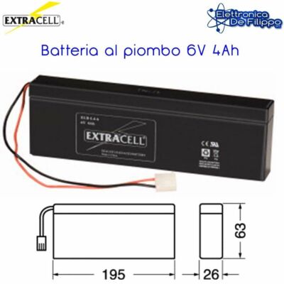 SKB Batteria Piombo 6v 3,2ah Orizzontale Skb SKB 38620305 BATTERIA AL PIOMBO 6V 3.2A 