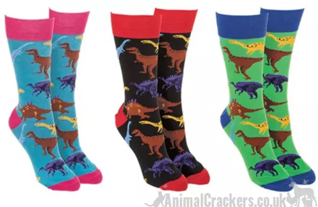 Novelty fun adults Dinosaur lover gift socks Unisex One Size stocking filler