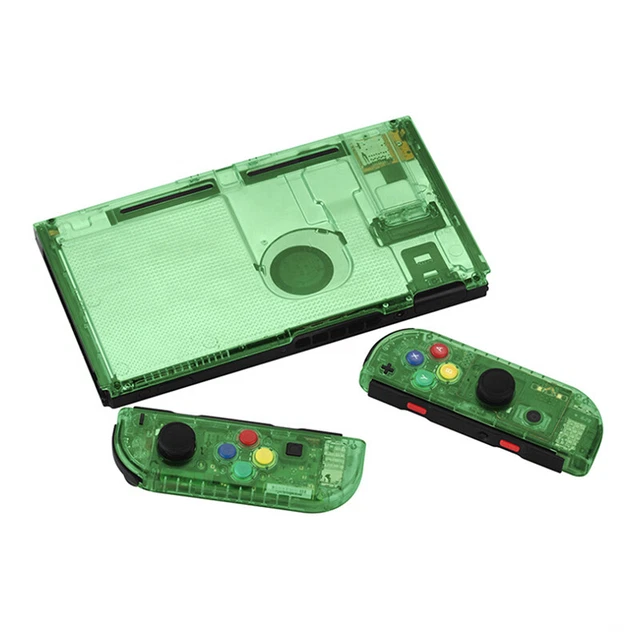 Switch Console Clear Atomic Back Plate Replacement Shell Joycon Case Full Set