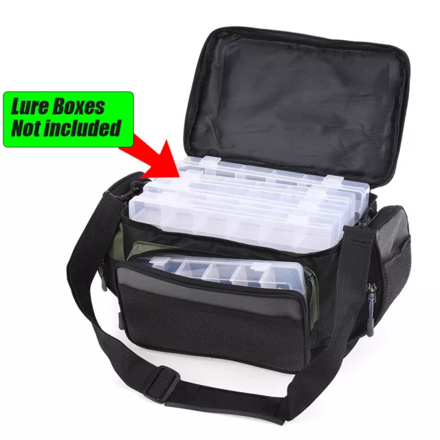 Fishing Tackle Bag Waist Shoulder Pack Box Reel Lure Gear Storage Bag Waterproof 3