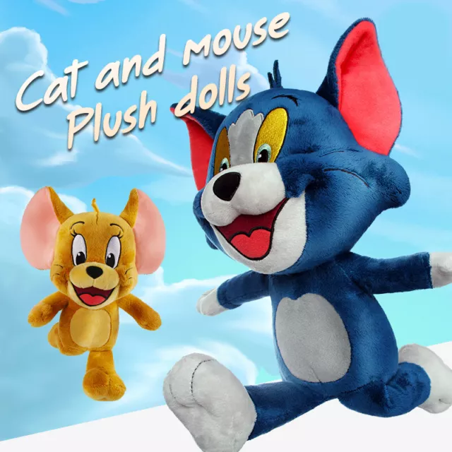 Tom and Jerry Plush Doll Set Cartoon Movie Stuffed Animal Plushie Kids Toy Gift 2