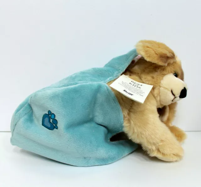 Steiff Kelly Dog In Heart Bag Blond Tan Stuffed Animal Plush Toy 22cm #077043 3