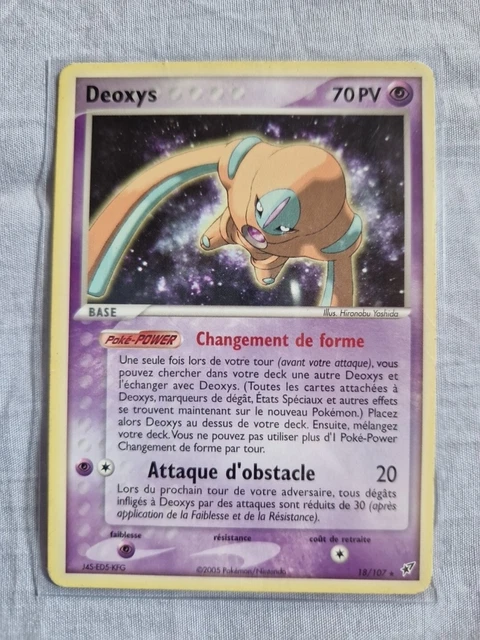 Carte Pokémon Deoxys #16/107 Holo Erreur D'impression - Notée RGS 9.0 Comme PSA - Édition EX Deoxys (2005)