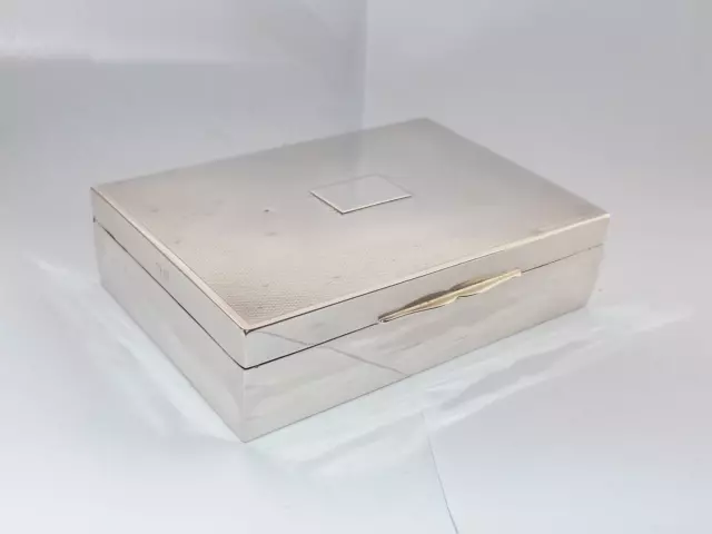 Art Deco Sterling Silver Cigarette Box, Cigar Box, Trinket Box, Birmingham 1940