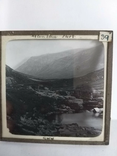 GWW VICTORIAN Glass Magic Lantern Slide glen C1890 SCOTLAND PHOTO