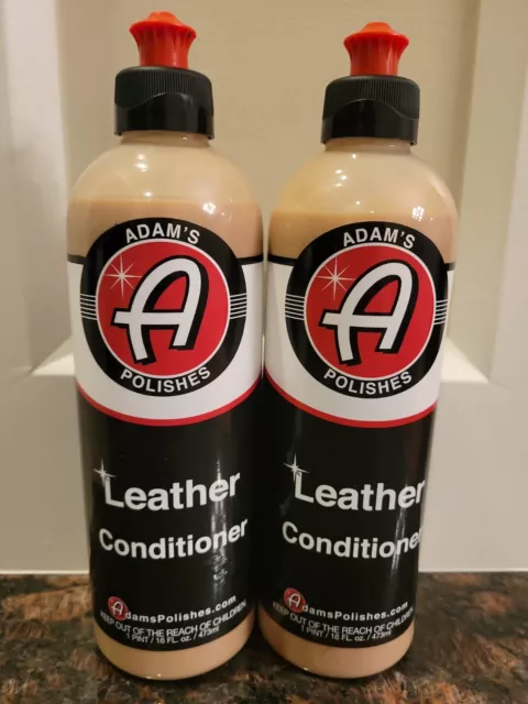 2( Two) Bottles ADAM'S Polishes Leather Conditioners 16 oz ea. for shine