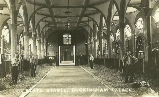 Buckingham Palace State Stables Workers Standing C1910 Mrs Albert Broom Rppc