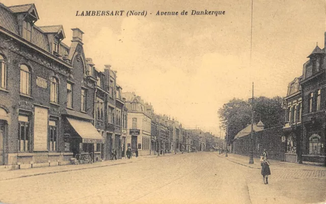 Cpa 59 Lambersart Avenue De Dunkerque