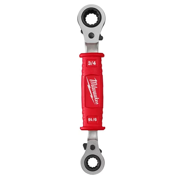 Lineman'S 4-In-1 Insulated Ratcheting Box Wrench