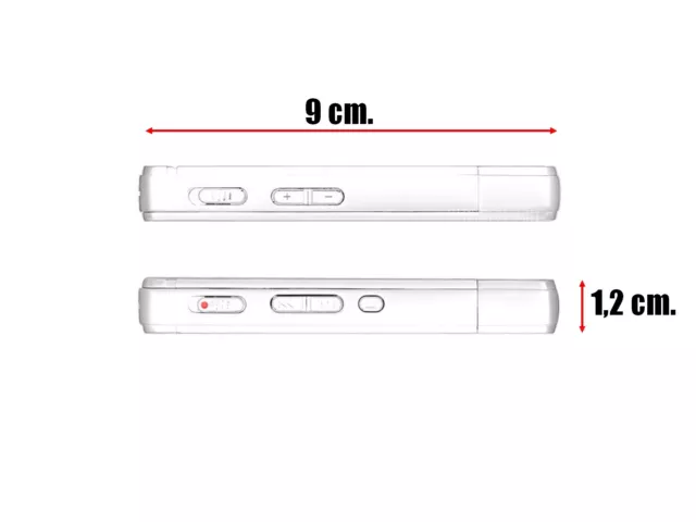 Registratore Vocale Audio Digitale Mp3 Attivazione Vocale 8 Gb Vox Vor 2