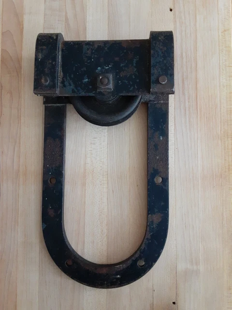 Antique Barn Door Roller Marked Working Condition 3