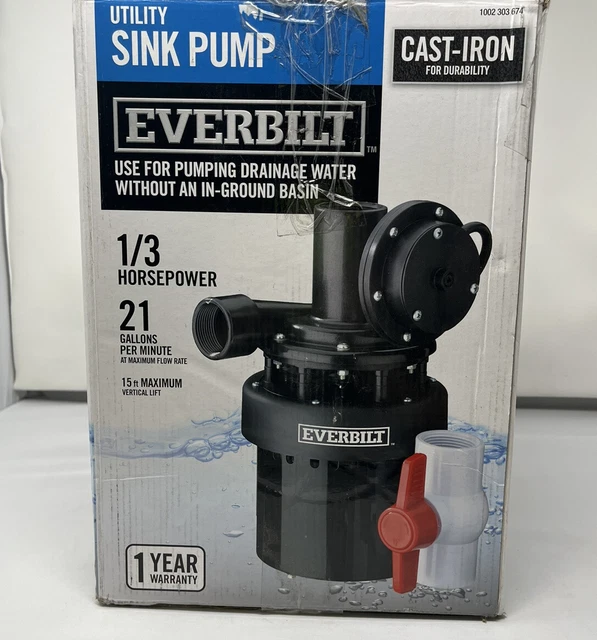 EVERBILT 1/3 HP Utility Sink Pump 160.00 PicClick
