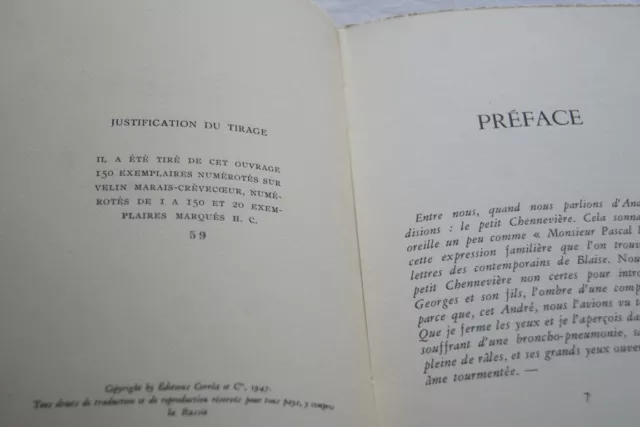 Andre Chenneviere Poemes 1940 1944 Resistance Guerre E.o 1945 Velin Marais