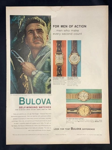 Magazine Ad* - 1959 - Bulova Watches - (#3)