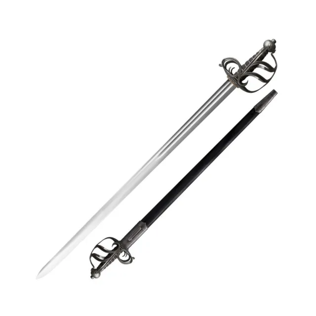 Cold Steel English Back 38.5" Hilt Sword w/ Black Leather Scabbard - 88SEB