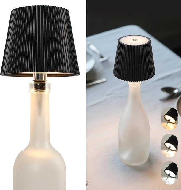 Lampada bottiglia ricaricabile,lampada da tavolo senza fili,Controllo Touch