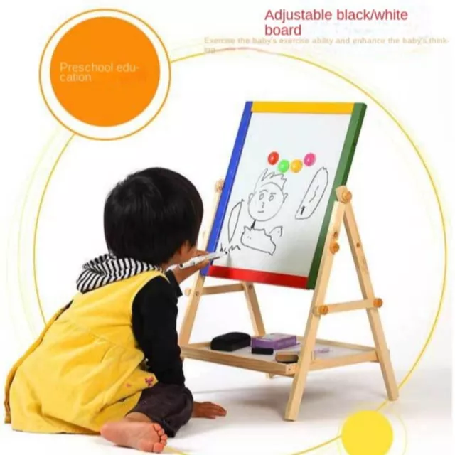 Kunst Schwarze weiße Holz staffelei 2 in 1 Kind Lernen Spielzeug