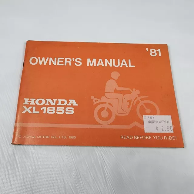 Original 1981 Honda XL185 S Xl 185 Owner's Manual Book OEM 3142702