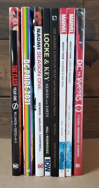 Hardcover Comic Book Lot- Flash, Mighty Thor, DC vs. Vampires, Naomi