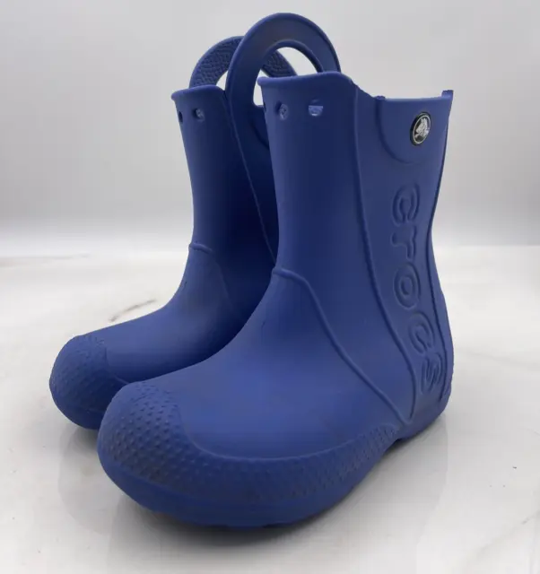 CROCS Handle It Rain Boot Kids Cerulean Blue Rain Boots Sz 10