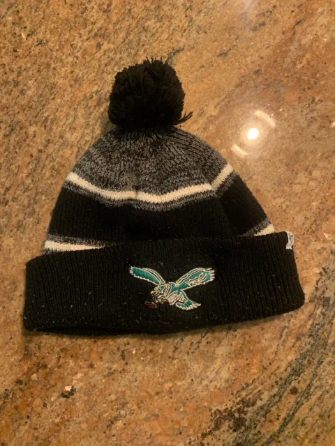 Philadelphia Eagles 47 Brand Knit Pom Pom Winter Beanie Cuffed Hat Black