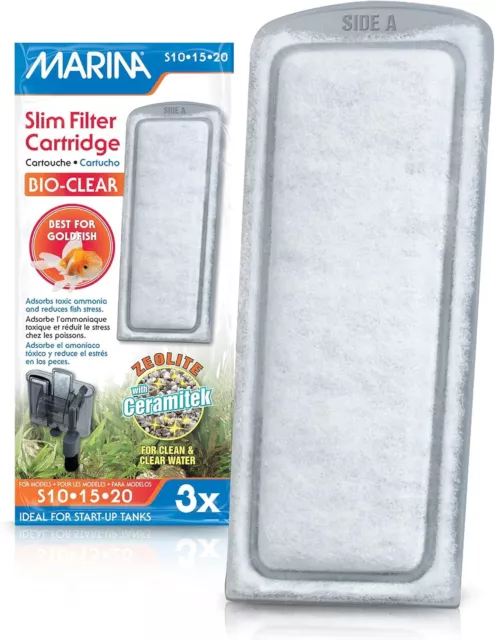 Marina Bio Clear 3-Pack Ceramitek Replacement Cartridge for Slim Filters