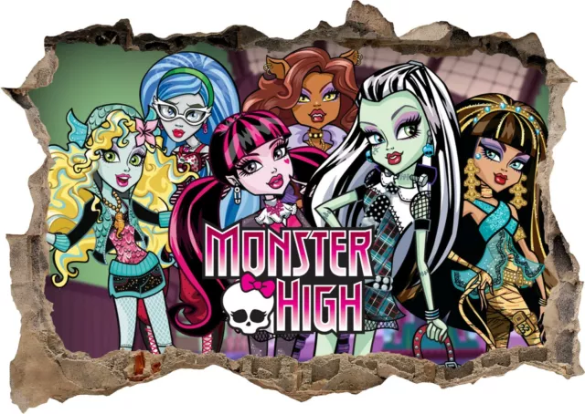 Monster High Dolls Girls Characters 3d Mural Wall View Sticker Poster Decal z765