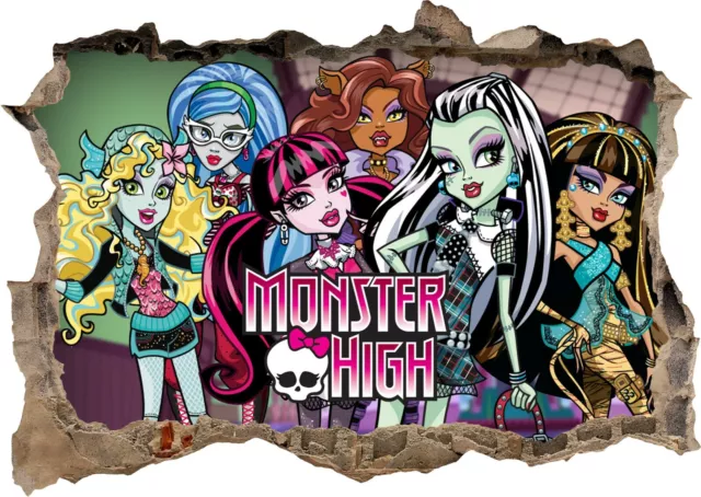 Monster High Dolls Mädchen Charaktere 3D Wandbild Wandansicht Aufkleber Poster Aufkleber z765