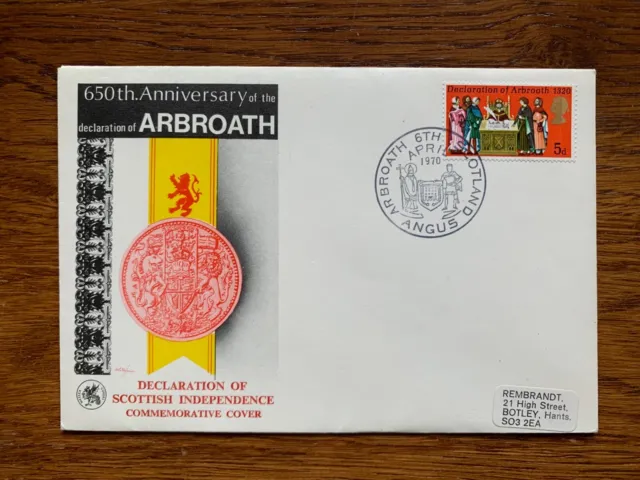 1970 Scottish Independence Declaration Of Arbroath 650th Anniv. Cover Angus H/S