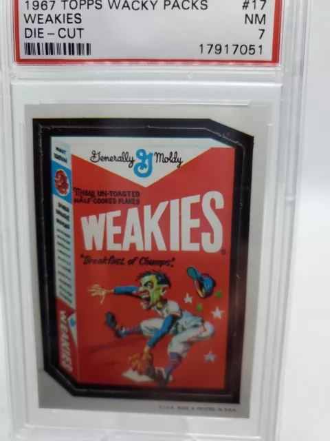 1967 Topps Wacky Packs Die-Cut Weakies #17 - Psa 7