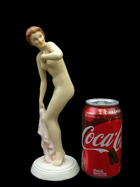 Royal Dux Elly Strobach Konig Signed Art Deco Nude Figurine ~ Rare Piece !!!