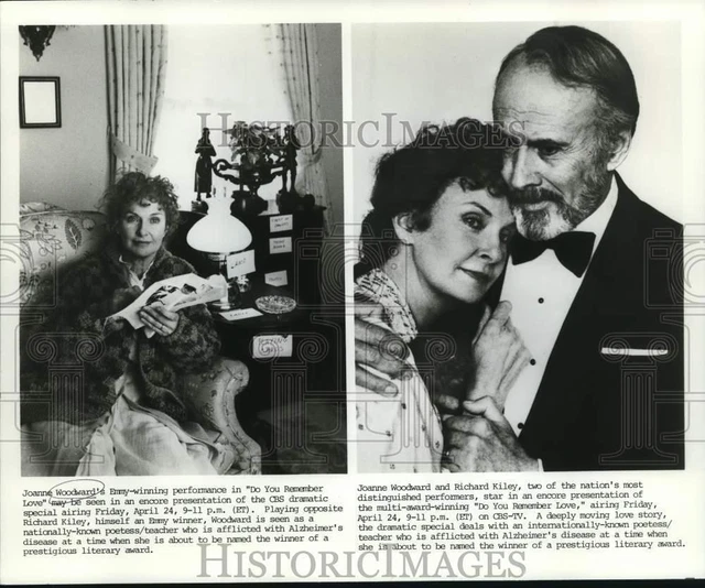 1987 Press Photo Joanne Woodward & Richard Kiley star in "Do You Remember Love"