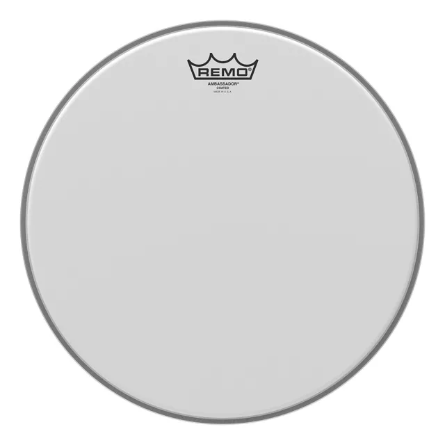 REMO AMBASSADOR COATED BA-0114-00 SABBIATA 14" 36cm PELLE PER RULLANTE / TOM 2